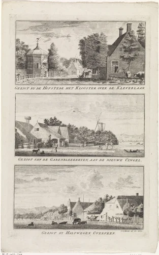Drie gezichten rond Haarlem D by Hendrik Spilman, print, 1763