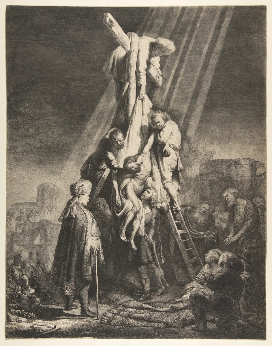 Descent from the Cross by Rembrandt van Rijn, print, 1633