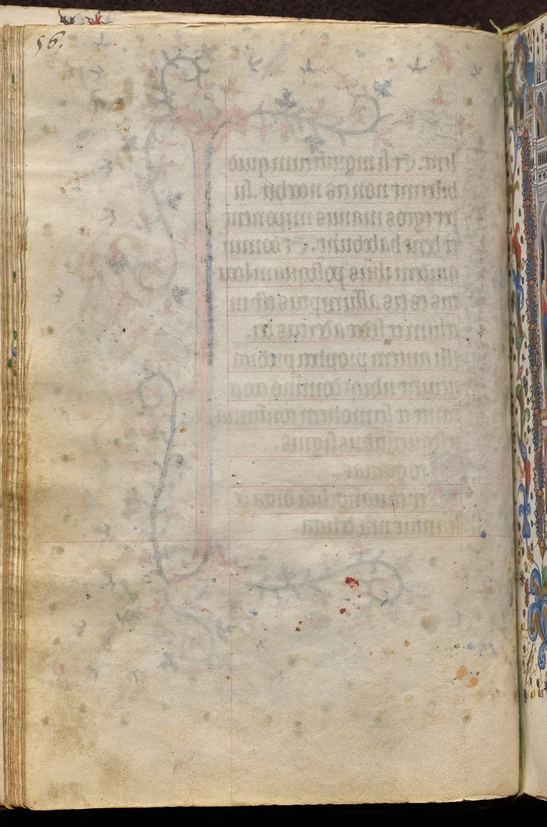 Hours of Charles the Noble, King of Navarre (1361-1425): fol. 28v by Master of the Brussels Initials and Associates, book, 1400-1410