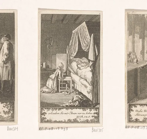 Feind is ziek by Daniel Nikolaus Chodowiecki, print, 1776