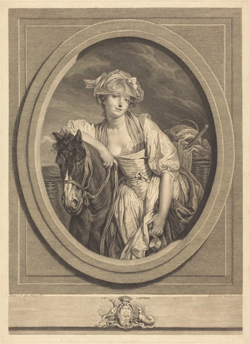 La laitiere by Jean Charles Levasseur
Jean-Baptiste Greuze, print, 1783