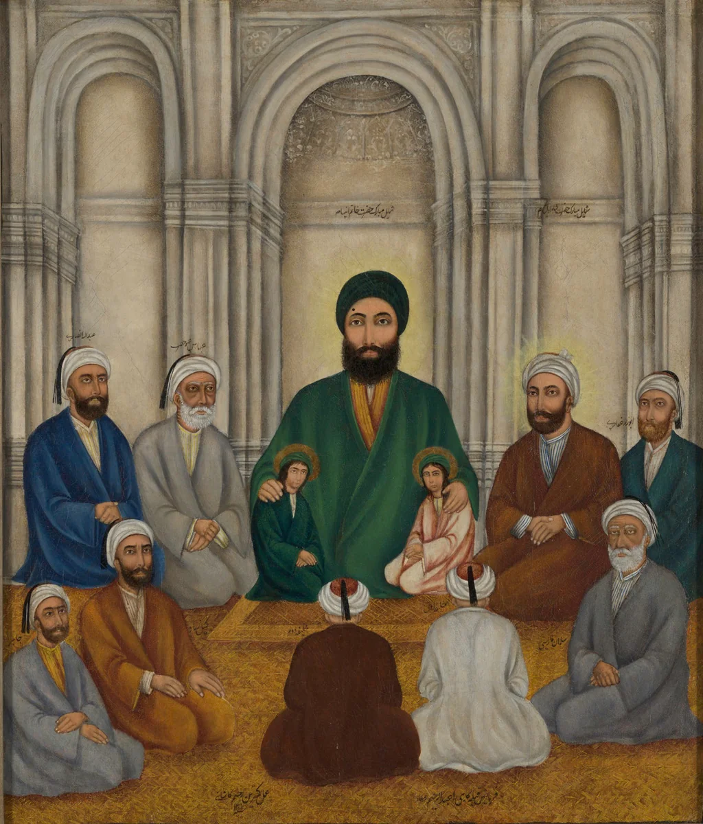 People of the Prophet's House with Companions by Rahim Kashani, painting, 1858-1908