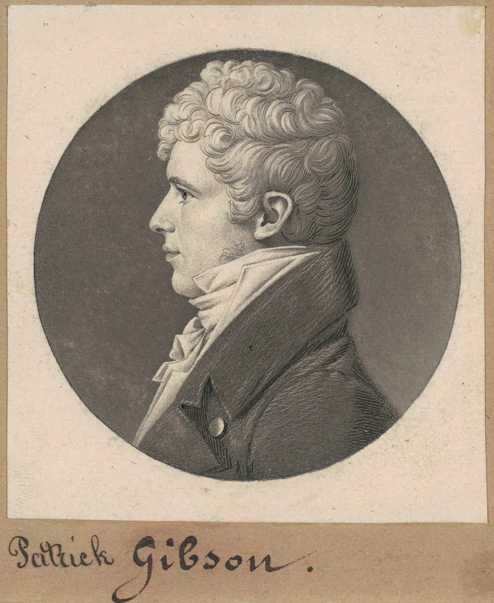 Patrick Gibson by Charles B. J. Févret de Saint-Mémin, print, 1808
