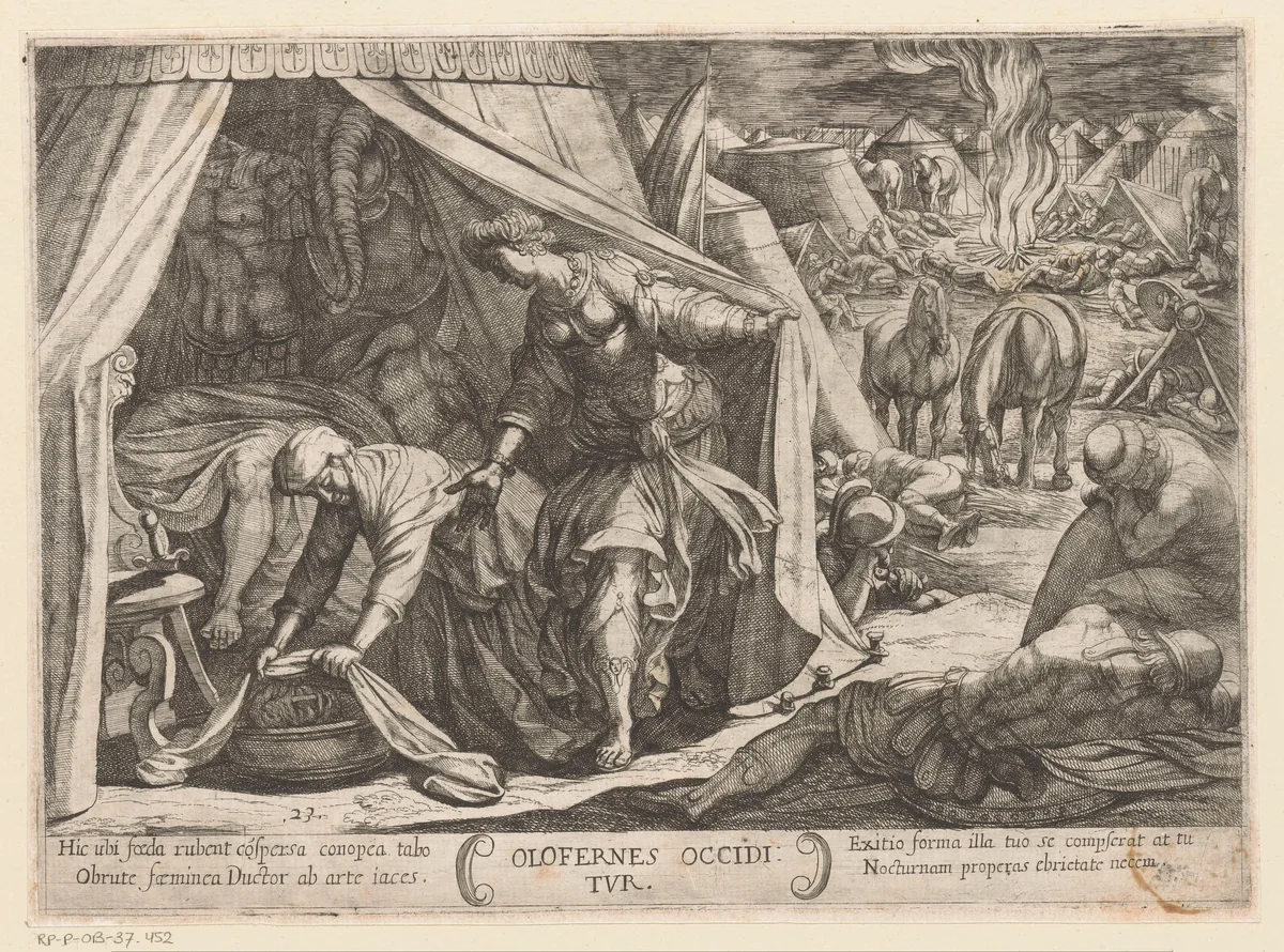 Judit en Holofernes by Antonio Tempesta, print, 1613