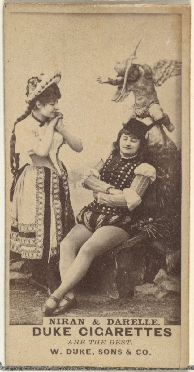 Niran & Darelle, from the Actors and Actresses series (N145-7) issued by Duke Sons & Co. to promote Duke Cigarettes by W. Duke, Sons & Co., photograph, 1880-1889