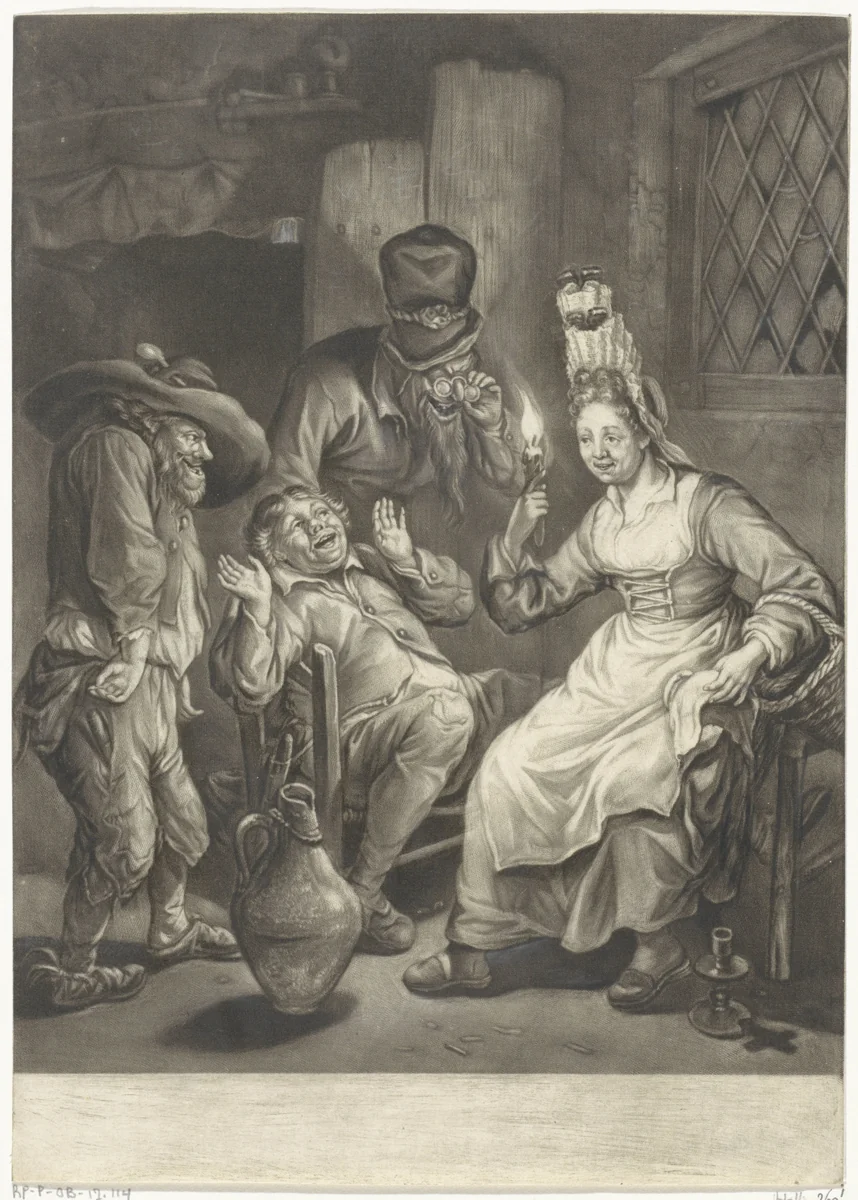 Het gezicht by Jacob Gole, print, 1670-1724