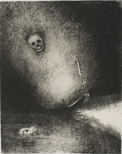 The Dream has Ended in Death, from The Juror by Odilon Redon, print, 1887