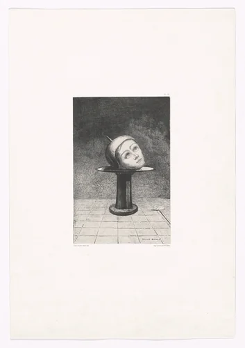 On the Dish (Sur la coupe) from In the Dream (Dans le rêve) by Odilon Redon, print, 1879