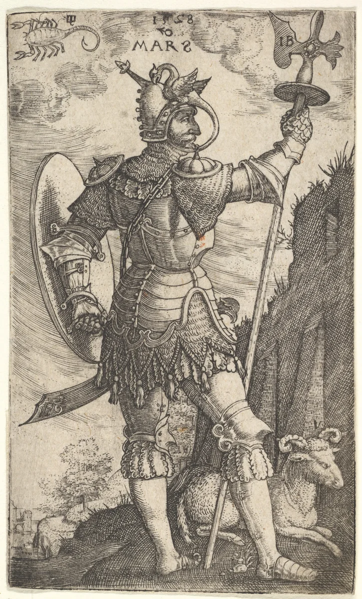 Mars, from "The Gods Who Preside Over the Planets" by Master I.B., print, 1528