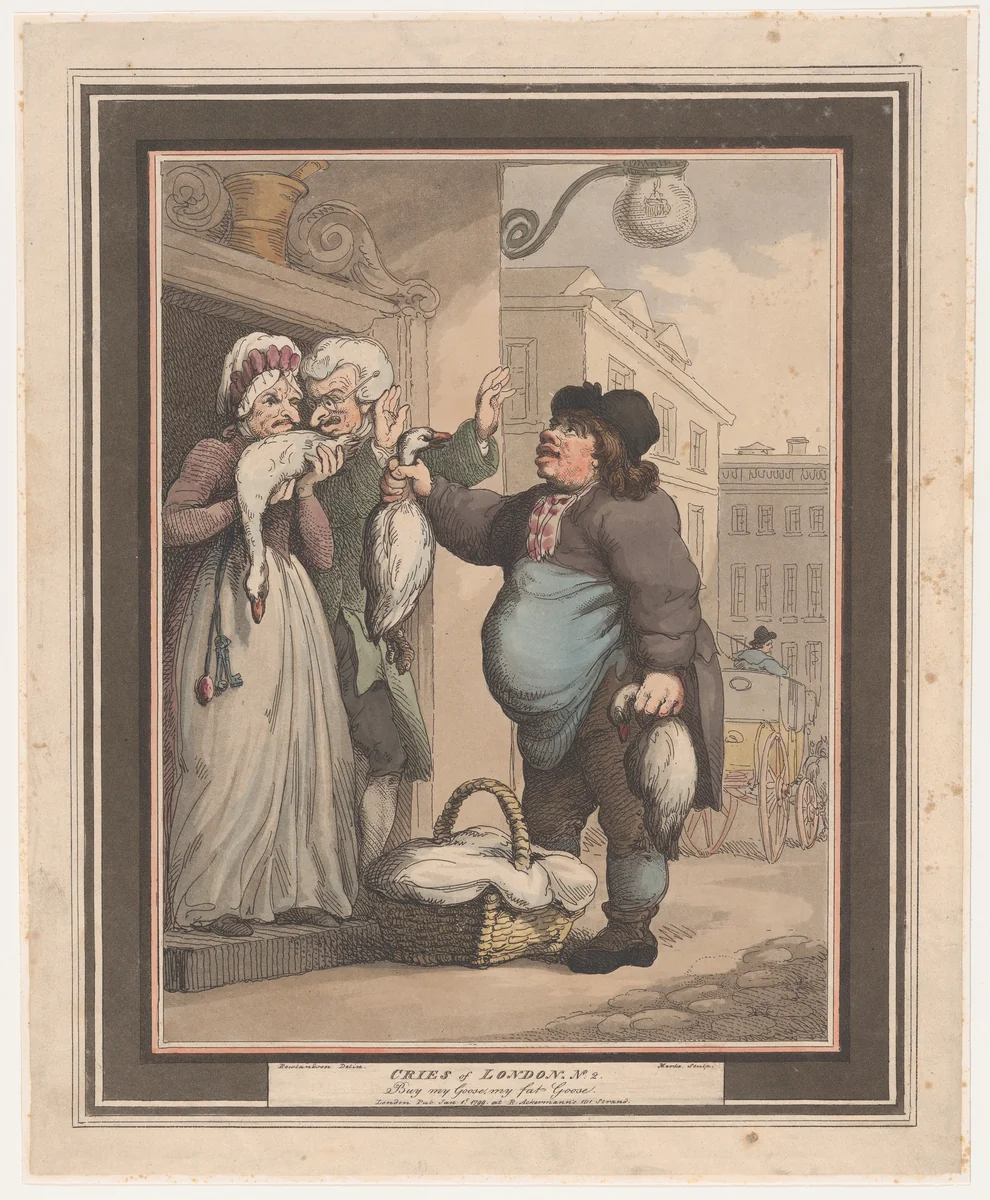 Cries of London, No. 2: Buy my Goose, my fat Goose by Henri Merke, print, 1799