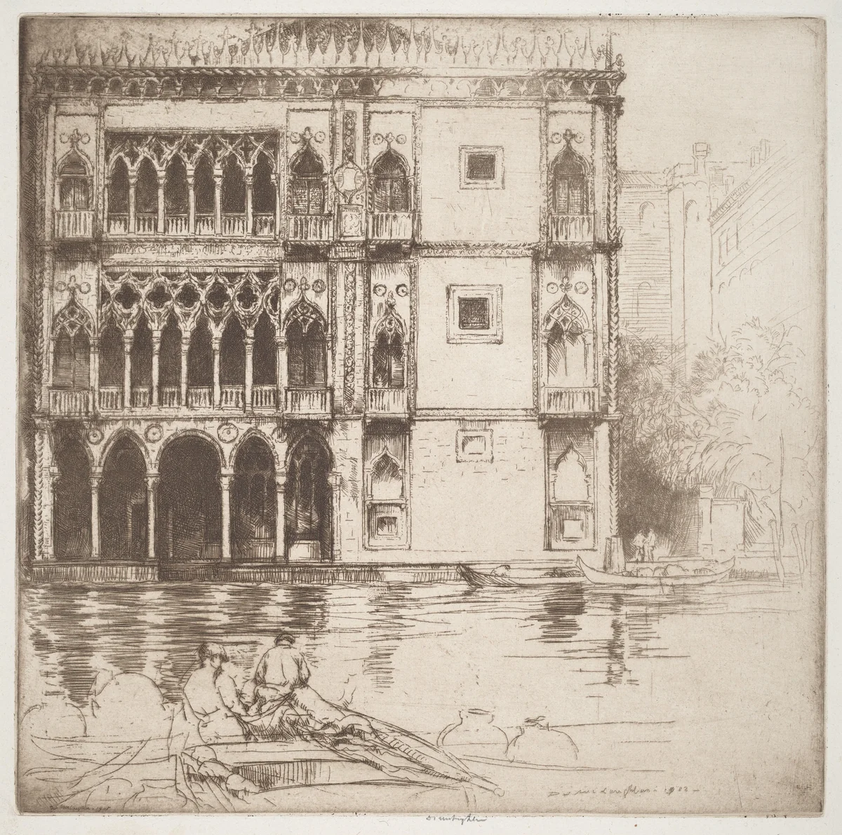 The Ca d'Oro by Donald Shaw MacLaughlan, print, 1922