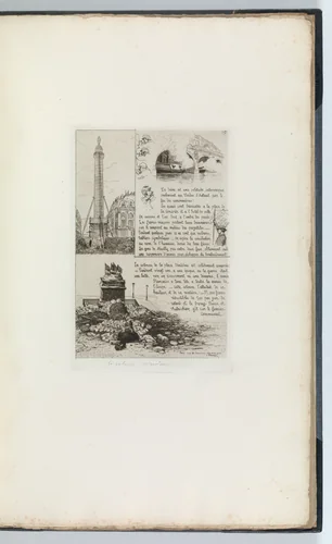 Paris sous la Commune, Notes et Eaux fortes and Paris Incendie by Adolphe Martial Potémont, book, 1871