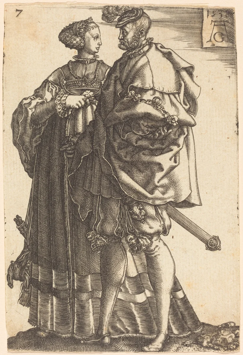 Large Wedding Dancers by Heinrich Aldegrever, print, 1538