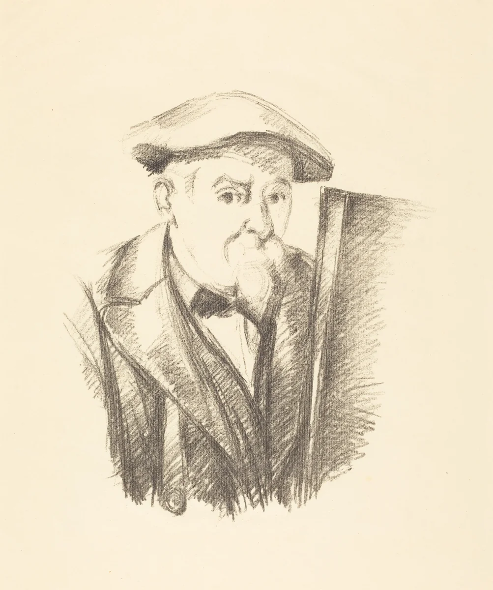 Self-Portrait by Paul Cezanne, print, 1898