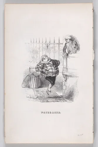 Clown, from "The Complete Works of Béranger" by J. J. Grandville, print, 1836
