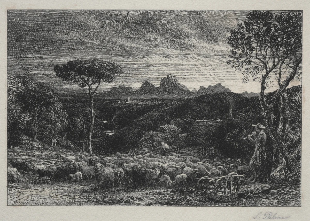 Opening the Fold by Samuel Palmer, print, 1880