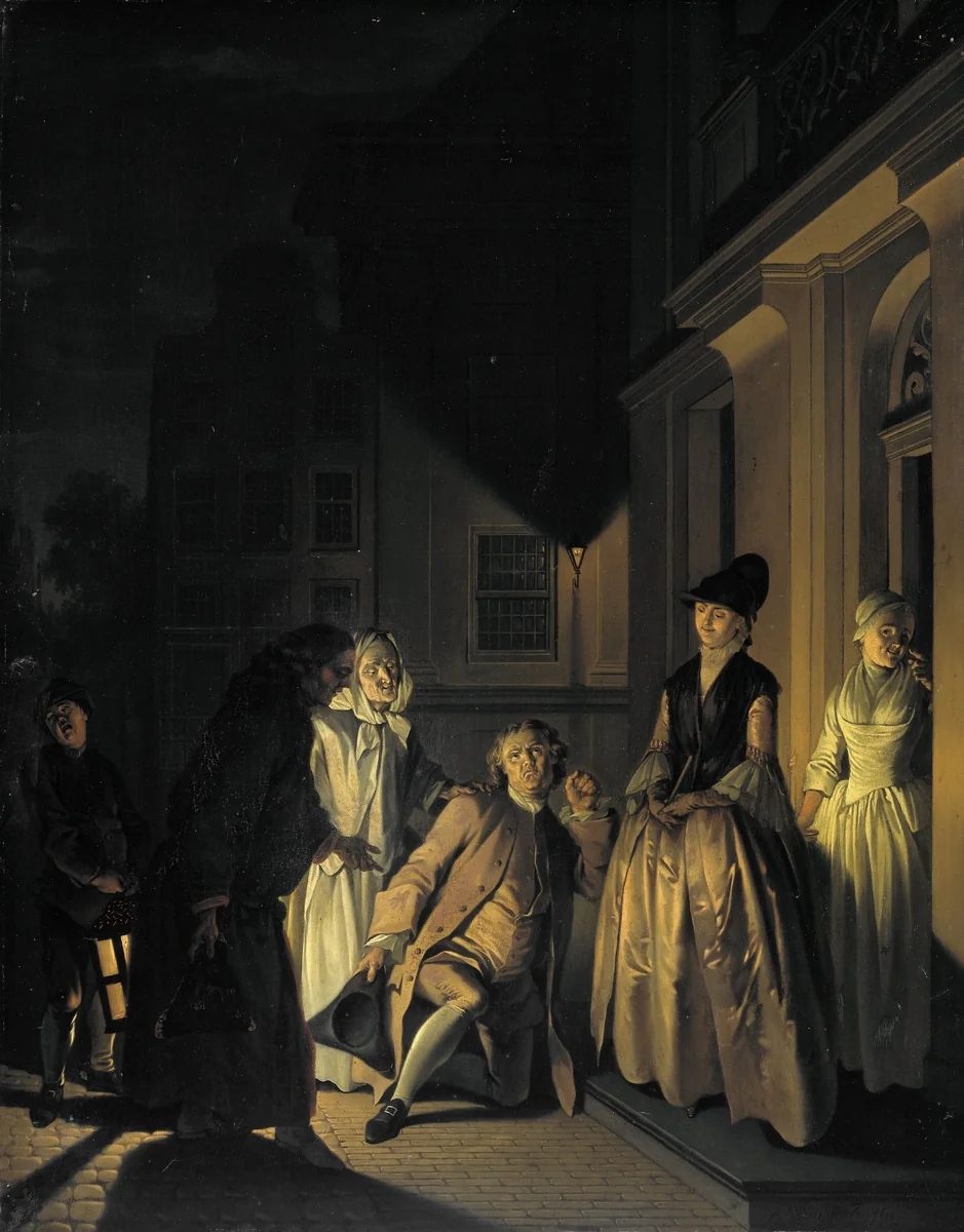 Scene from the Play 'Lubbert Lubbertse of de geadelde boer' by M. van Breda by Jacobus Buys, painting, 1761