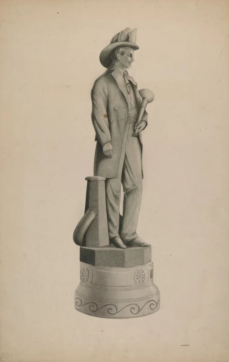 Statue by Louis Plogsted, index of american design, 1935-1942