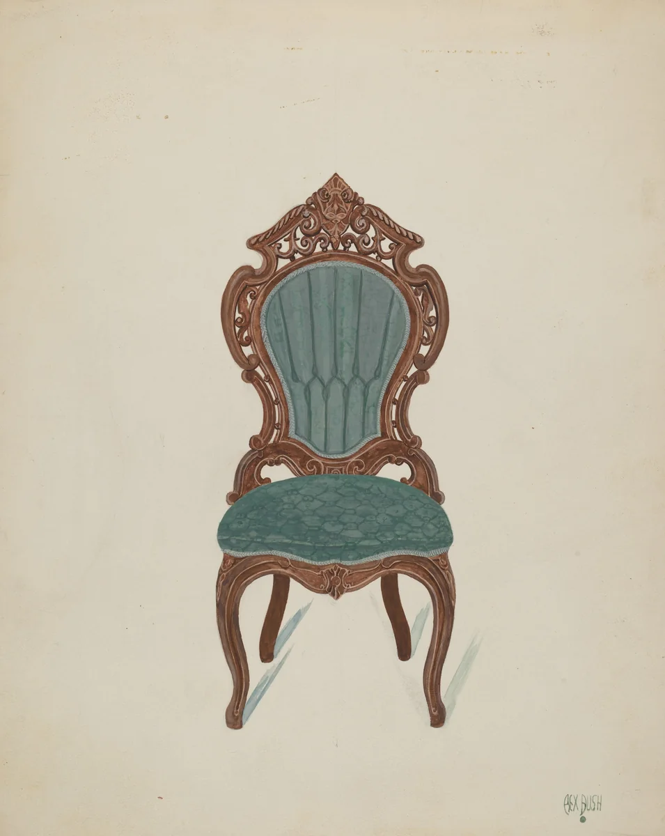 Rosewood Chair by Rex F. Bush, index of american design, 1936