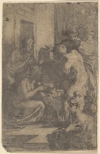 The Nativity by Parmigianino, print, 1522-1532