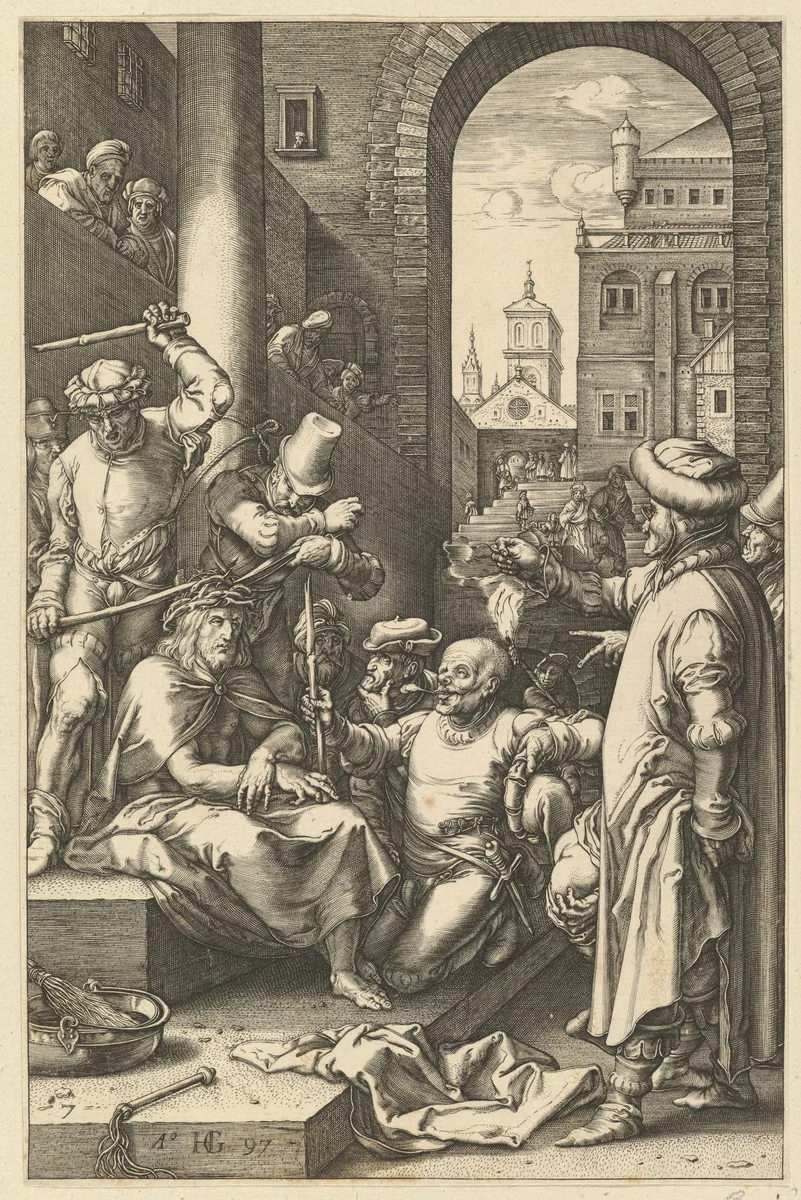 The Crowning with Thorns, from "The Passion of Christ" by Hendrick Goltzius, print, 1597