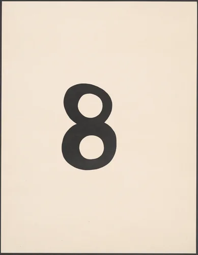 Arabic Eight (Arabische Acht) from Merz 5. 7 Arpaden by Hans Arp. Arp Portfolio. Second Portfolio of the Merz Publisher (Merz 5. 7 Arpaden von Hans Arp. Arp Mappe. Zweite Mappe des Merzverlages) by Jean Arp, print, 1923