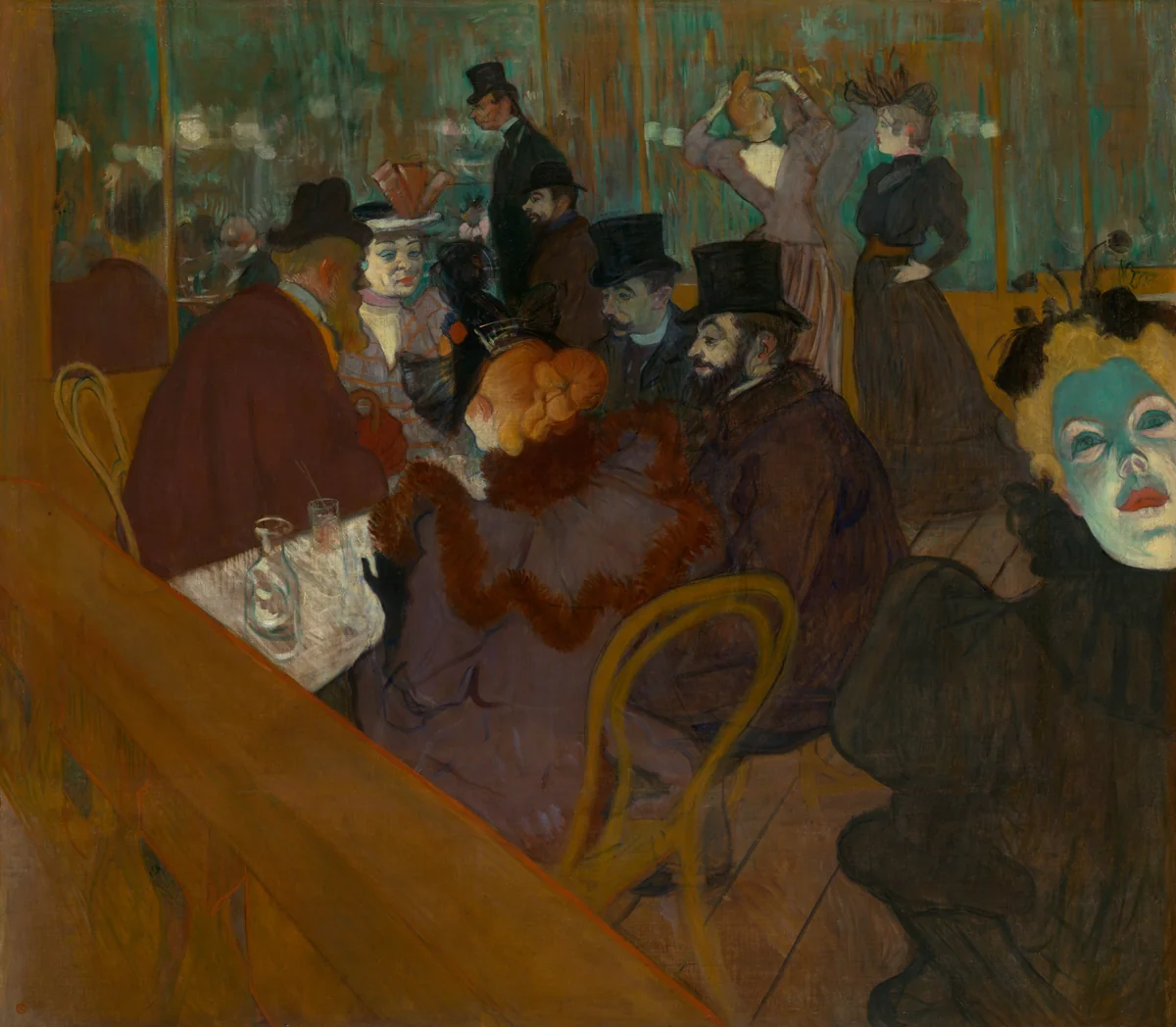 At the Moulin Rouge by Henri de Toulouse-Lautrec, painting, 1892-1895