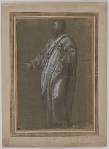 Standing Male Figure by Ludovico Cardi Cigoli, drawing, 1605-1618