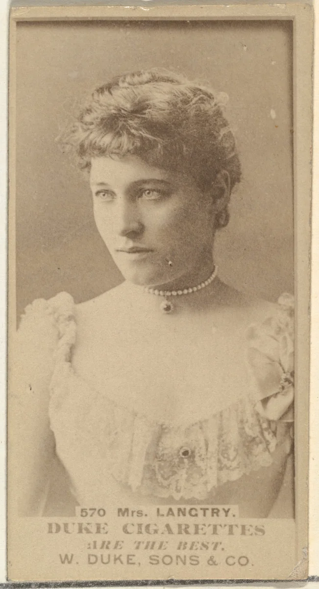 Card Number 570, Mrs. Langtry, from the Actors and Actresses series (N145-7) issued by Duke Sons & Co. to promote Duke Cigarettes by W. Duke, Sons & Co., photograph, 1880-1889