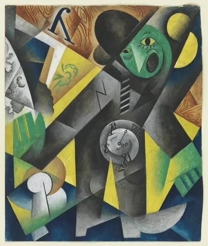 Green Man. Set design for Der Blaue Vogel Cabaret Theater, Berlin by Pavel Tchelitchew, drawing, 1921