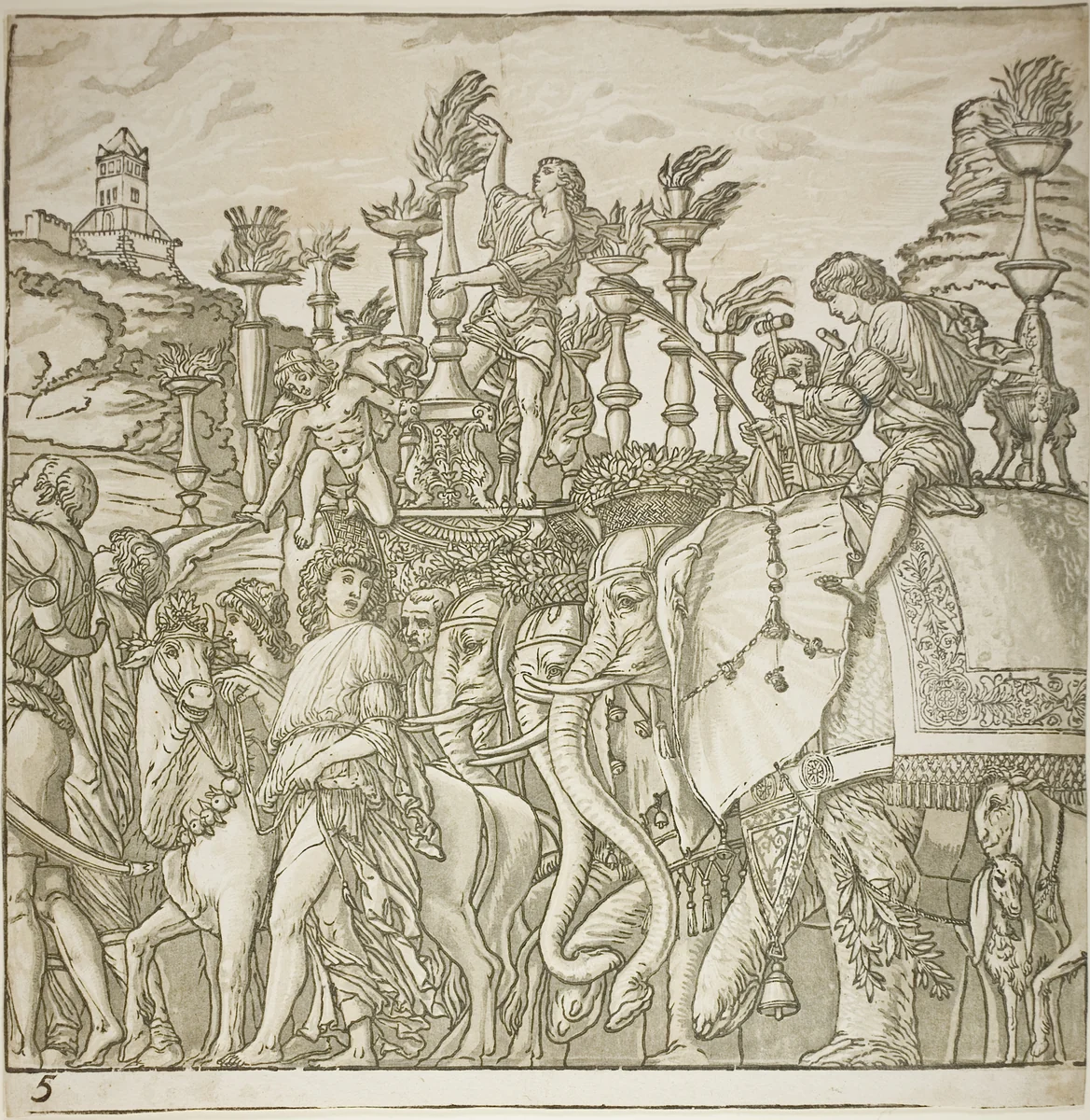 Triumph of Caesar by Andrea Andreani, print, 1599