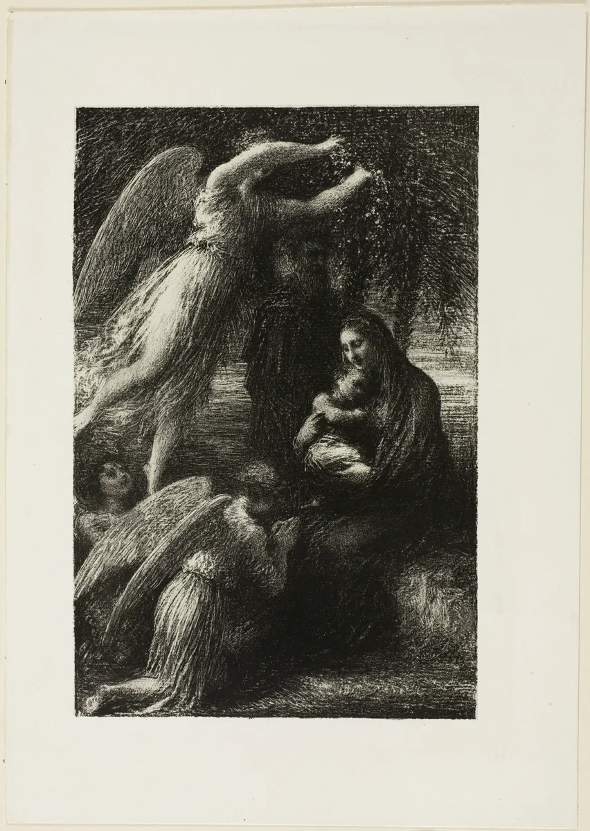 The Infancy of Christ: The Repose of the Holy Family by Henri Fantin-Latour, print, 1888