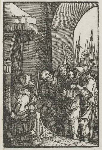 The Fall and Redemption of Man: Christ before Pilate by Albrecht Altdorfer, print, 1510-1520