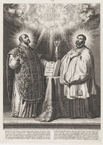Saint Francis Xavier and Saint Ignatius of Loyola by Schelte Adams Bolswert, print, 1628-1659