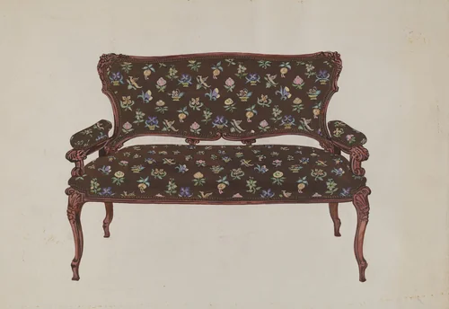 Settee by Florence Huston, index of american design, 1936