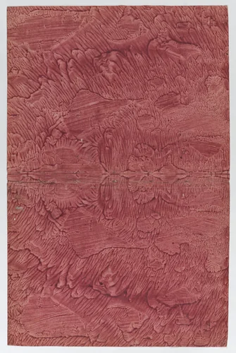 Red paste paper book cover by anonymous, print, 1800-1900