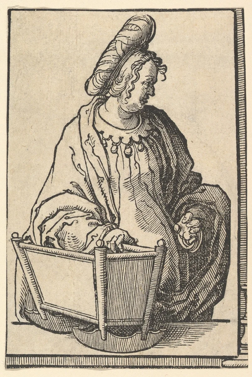 Samarian Sibyl, from the series of Sibyls by Lucas van Leyden, print, 1525-1535
