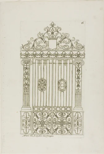 Designs for Locksmiths by Jean Bérain I, print, 1660-1711