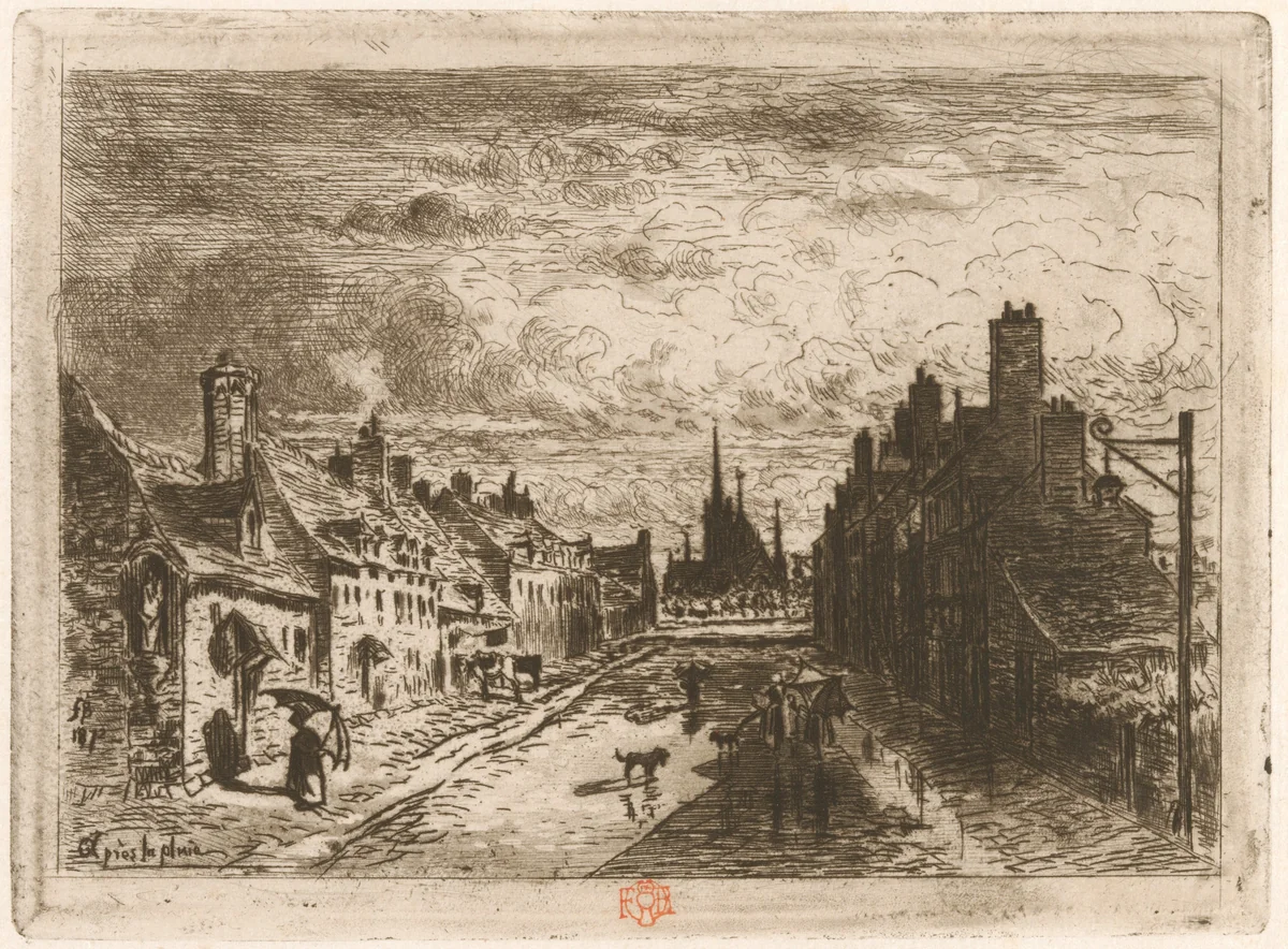 Après la pluie (After the Rain) by Félix-Hilaire Buhot, print, 1873-1877