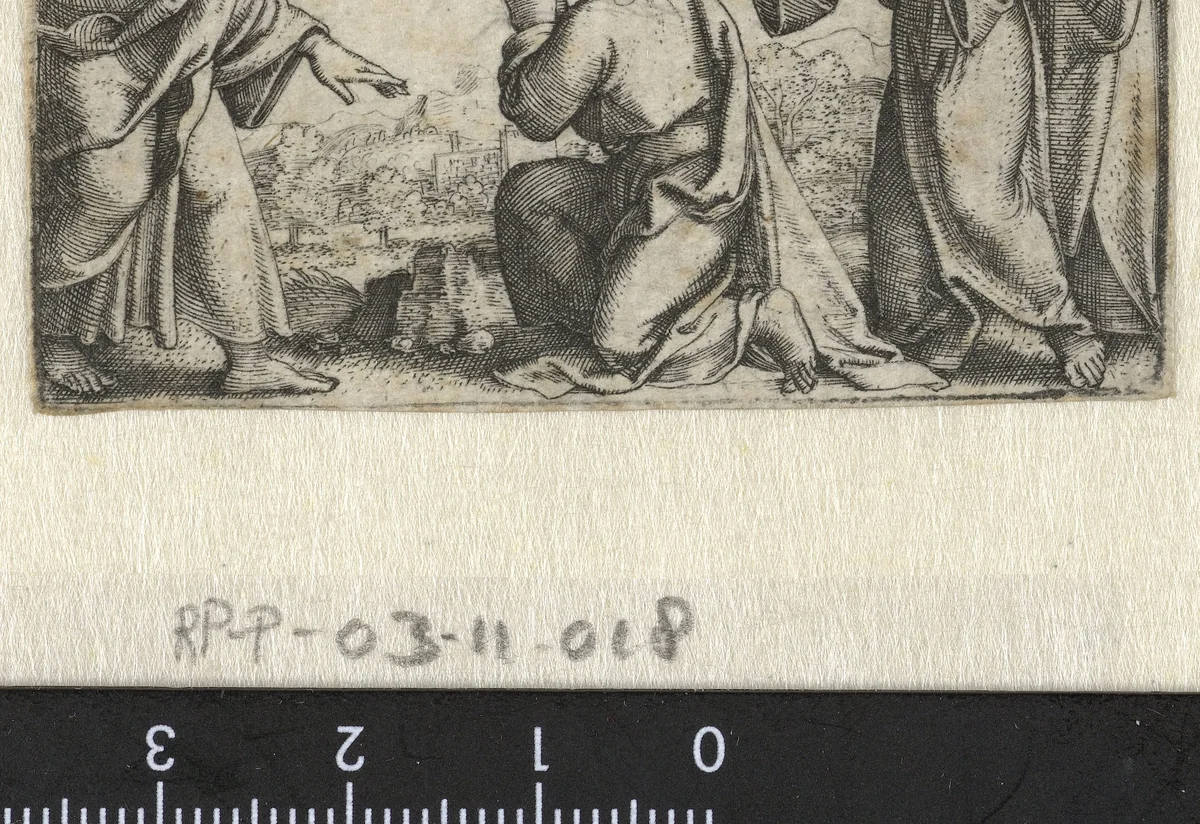 Christus benoemt Petrus als hoofd van de kerk by Unknown, print, 1534-1535