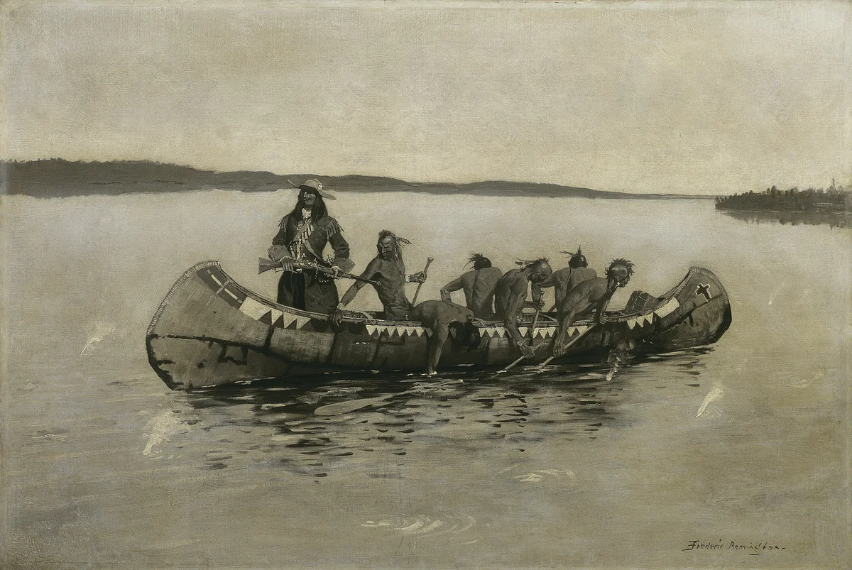 This Was a Fatal Embarkation by Frederic Remington, painting, 1898
