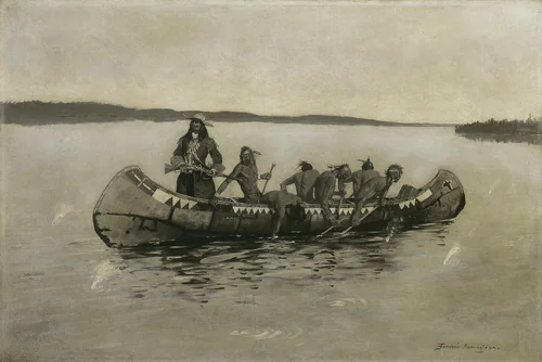 This Was a Fatal Embarkation by Frederic Remington, painting, 1898