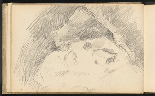Landscape Seen from the Inside of a Cave by Paul Cezanne, drawing, 1889-1892