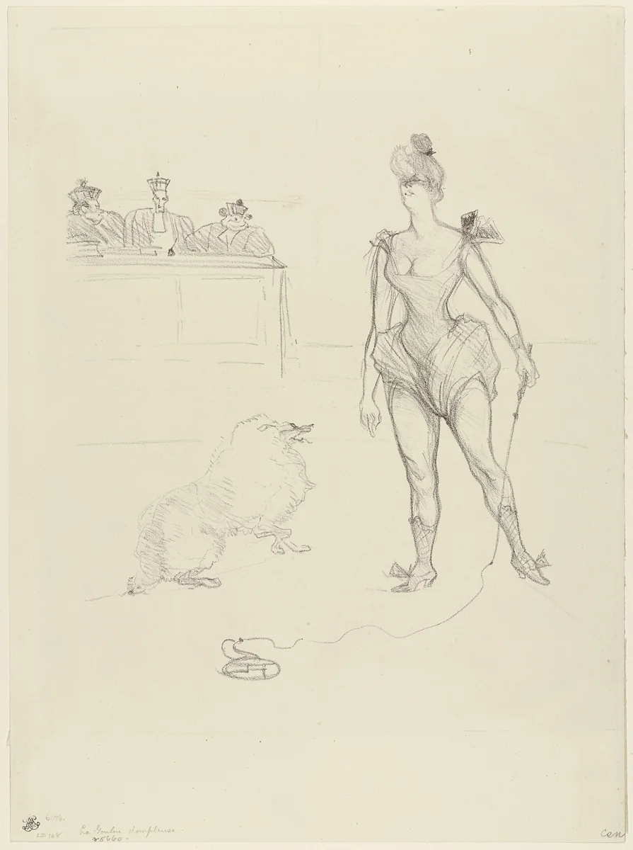 La Goulue Before the Court (La Goulue devant le Tribunal) by Henri de Toulouse-Lautrec, print, 1899