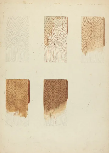 Technique Demo (Wood Grain) by American 20th Century, index of american design, 1935-1942