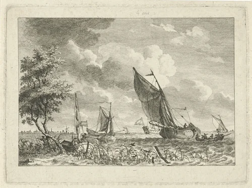 Eendenjagers by Gerrit Groenewegen, print, 1764-1826