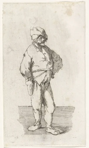 Staande boer by Reinierus Albertus Ludovicus van Isendoorn à Blois, print, 1796-1856