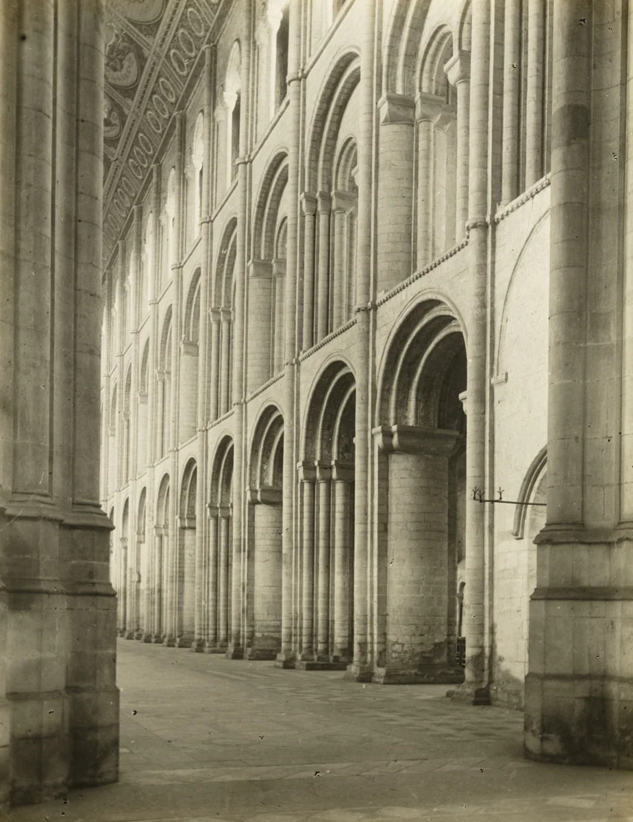 Ely Cathedral: Nave from under West Tower by Frederick Evans, photograph, 1886-1896
