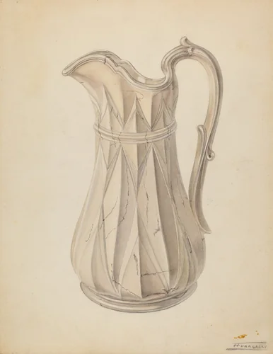 Wash Bowl and Pitcher by Frank Fumagalli, index of american design, 1938
