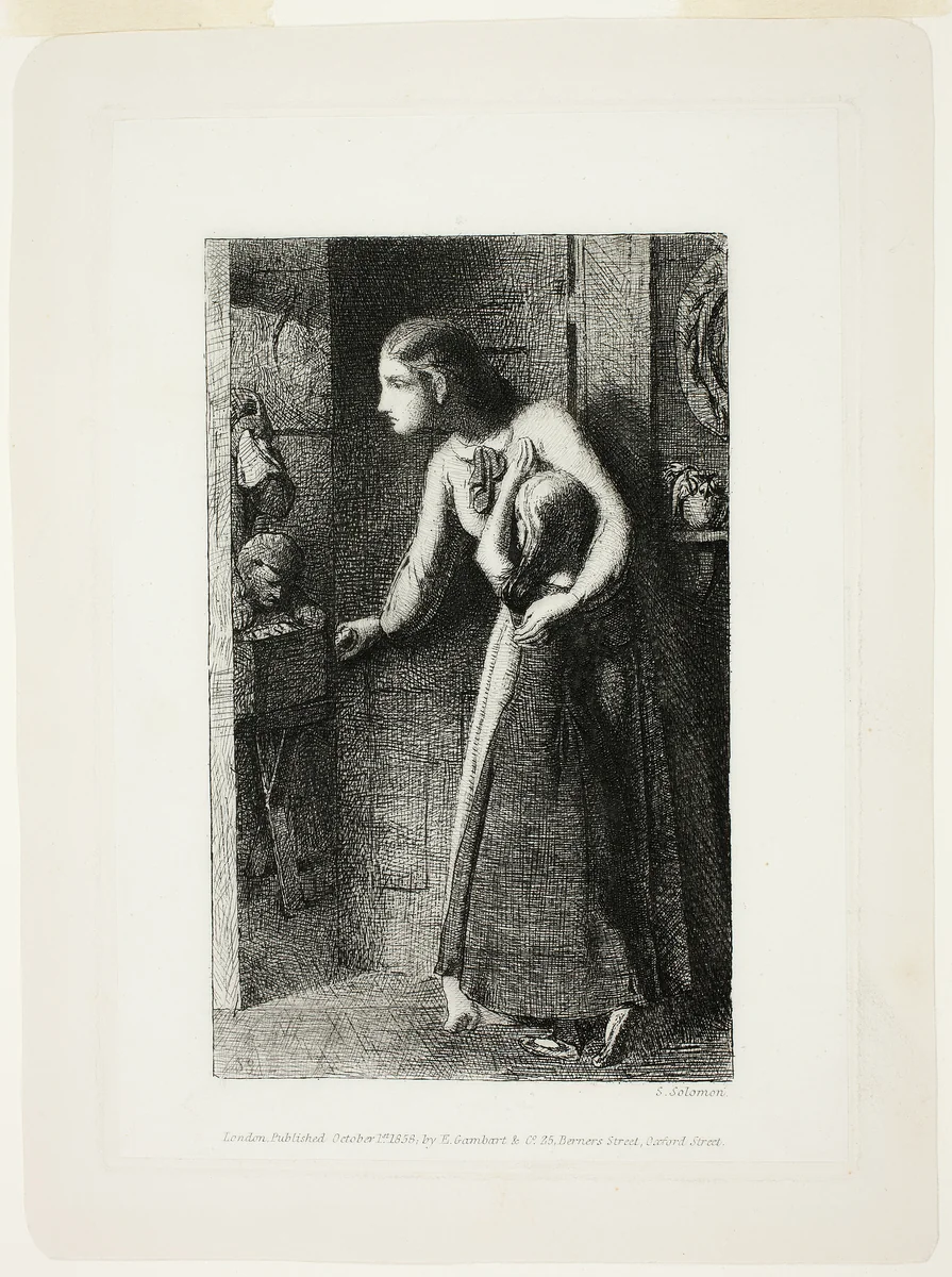 The Haunted House by Simeon Solomon, print, 1855